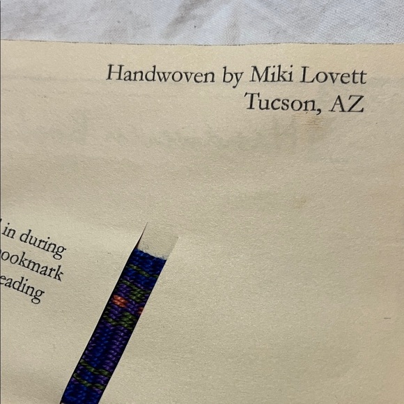 Handwoven Bookmark by Miki Lovett - Picture 2 of 7